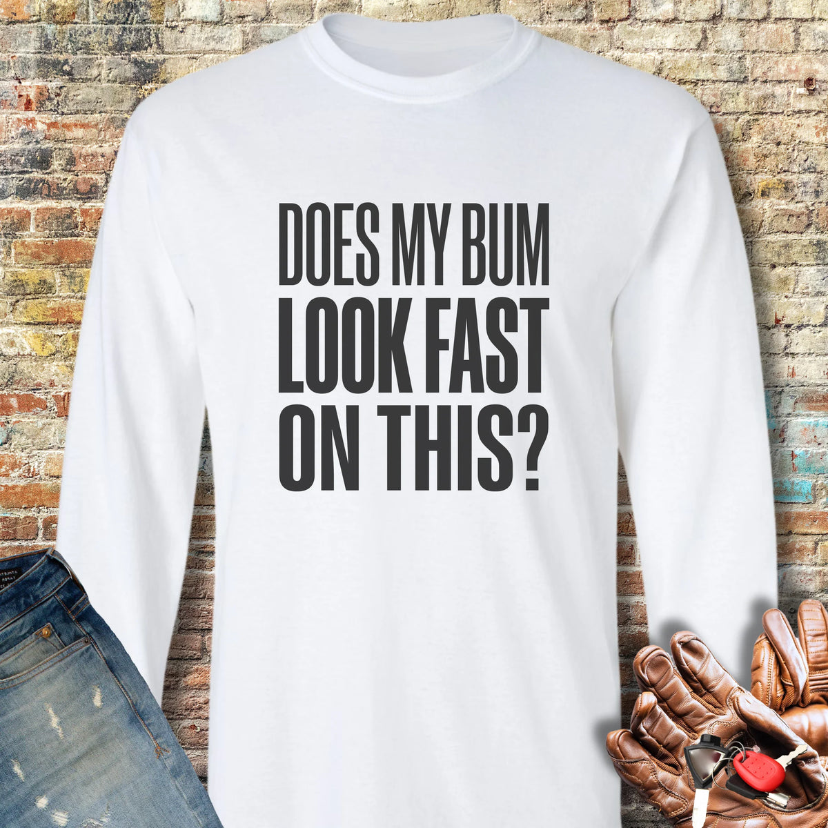 Look Fast Long Sleeve T-Shirt - White