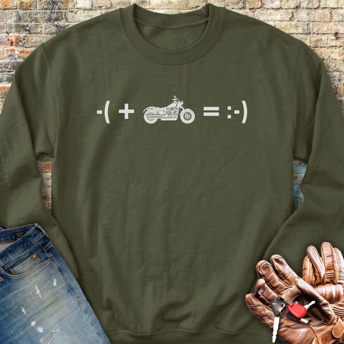 Math (Cruiser) Sweatshirt - Military Green