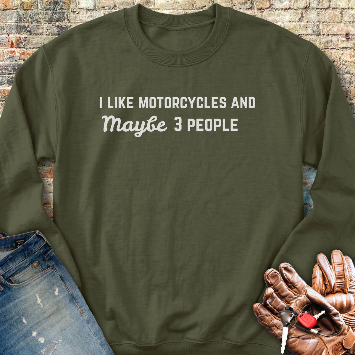 Maybe Sweatshirt - Military Green