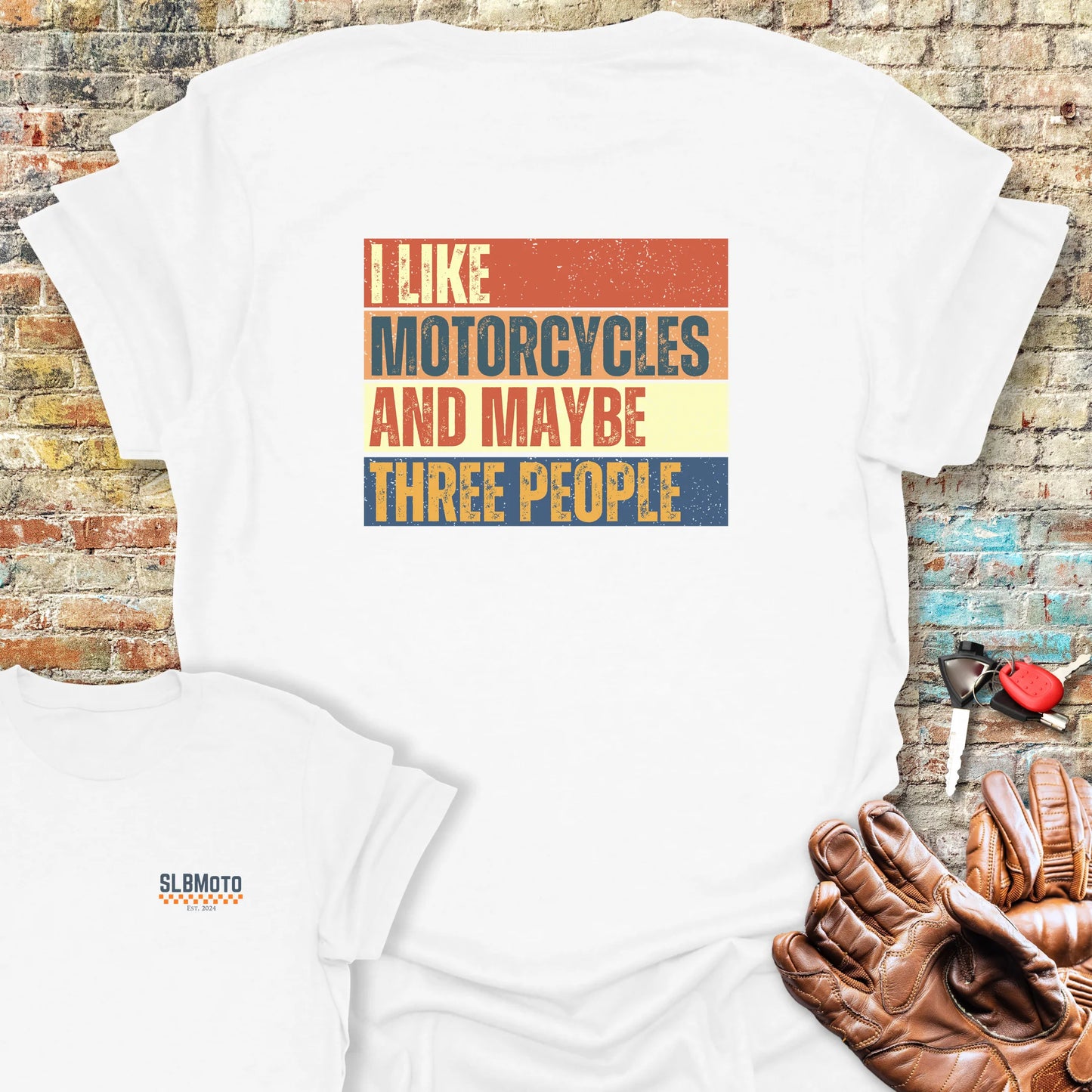 Maybe (Block) Back Print T-Shirt - White
