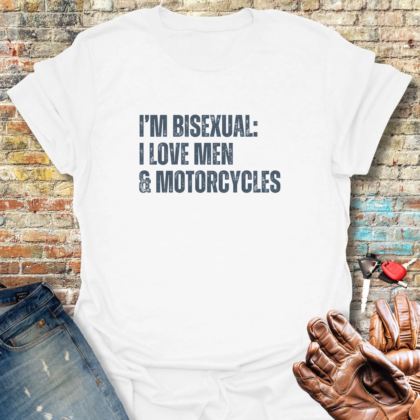 Men & Motorcycles T-Shirt - White