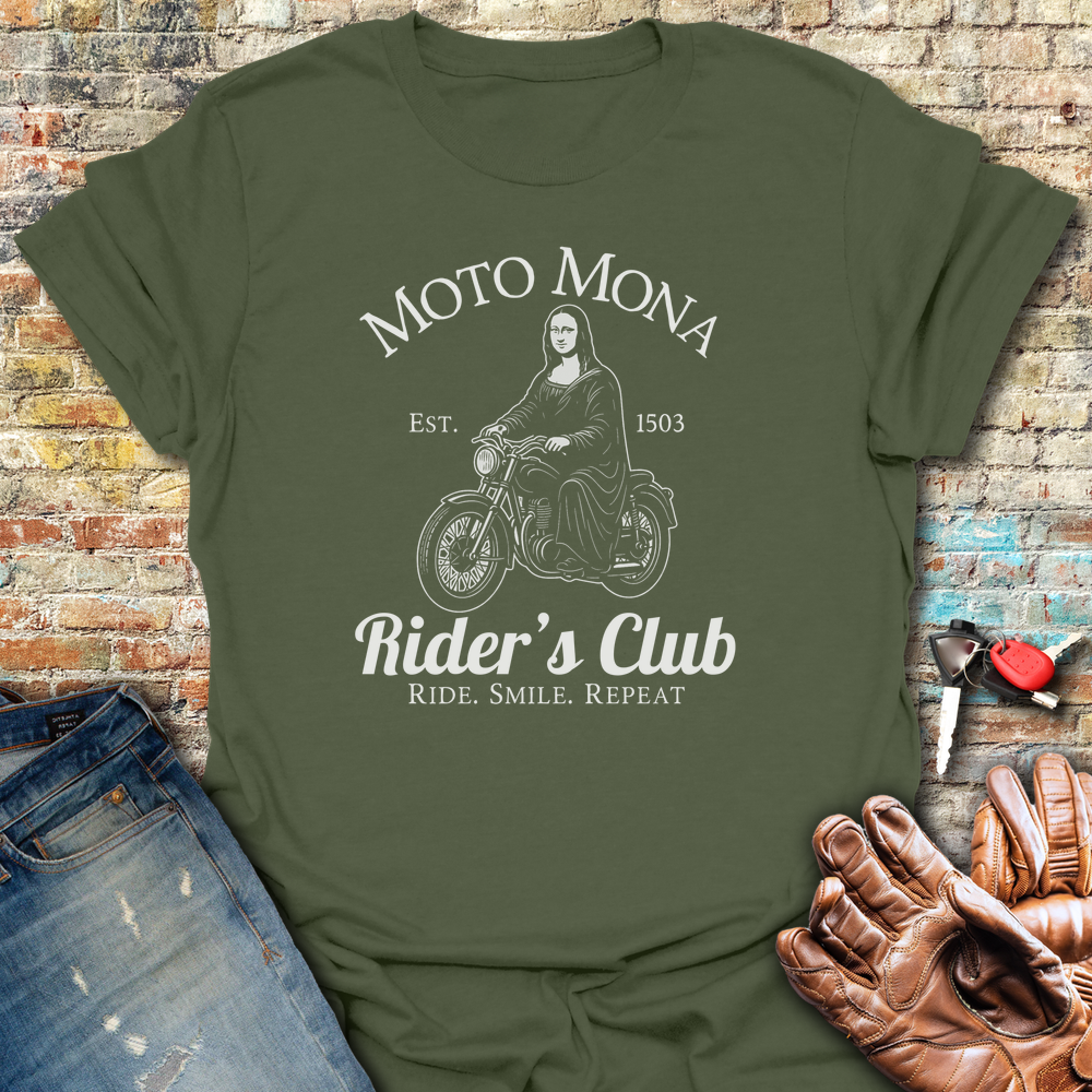 Moto Mona T-Shirt - Military Green