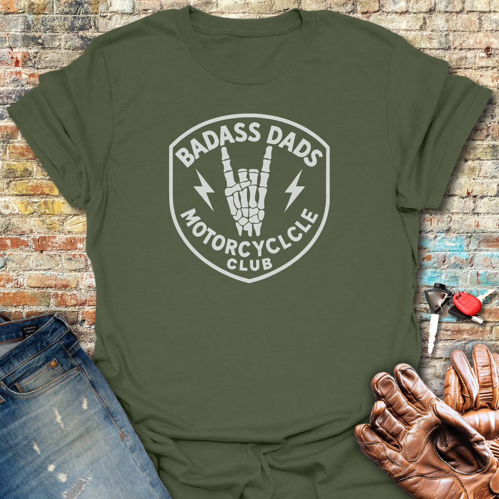 Badass Dads T-Shirt - Military Green