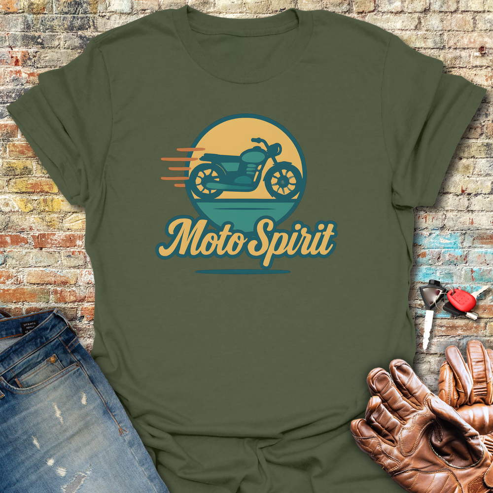 Moto Spirit T-Shirt - Military Green