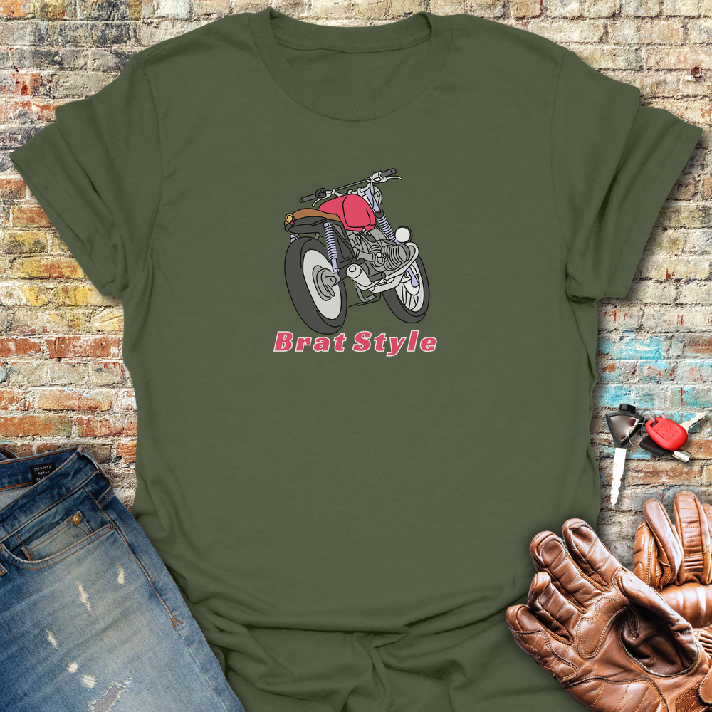 Brat Style Colour T-Shirt - Military Green