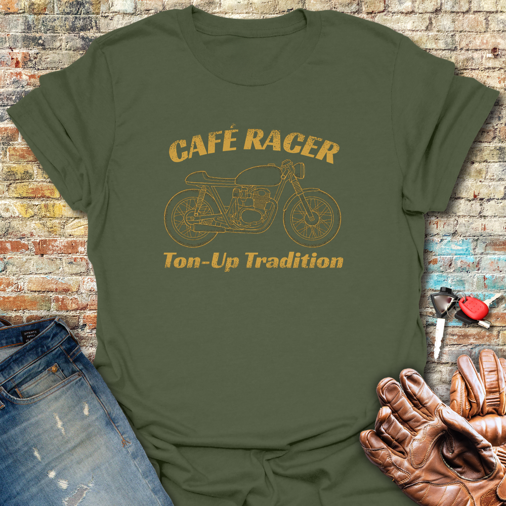 Ton Up Tradition T-Shirt - Military Green