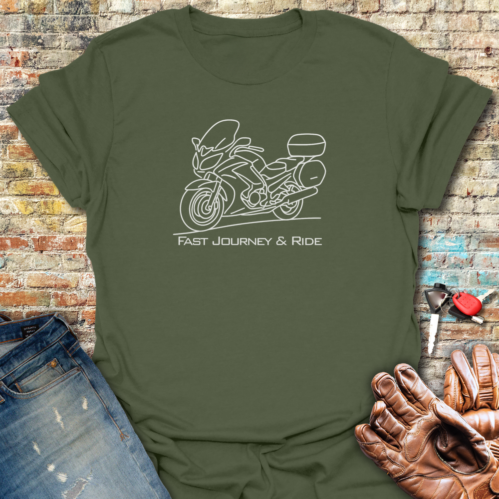 Fast Journey & Ride T-Shirt - Military Green