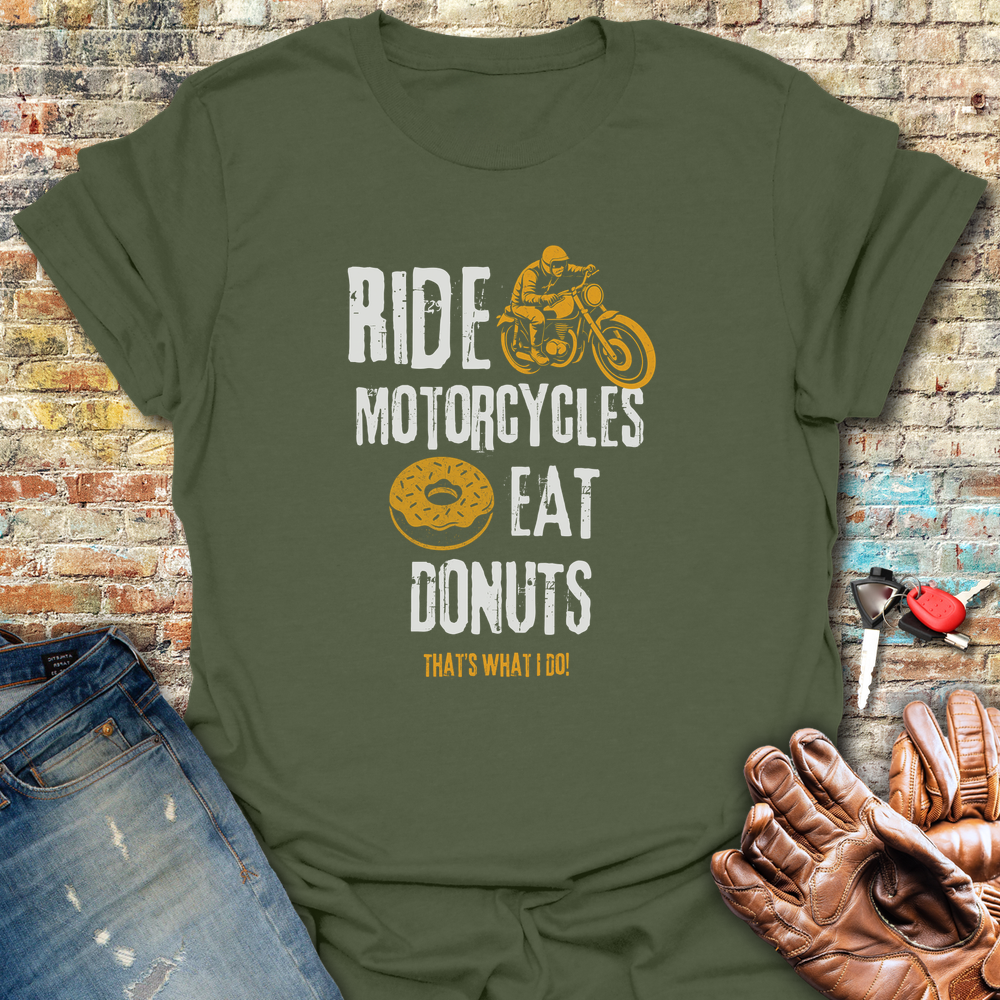 Eat Donuts T-Shirt - Military Green
