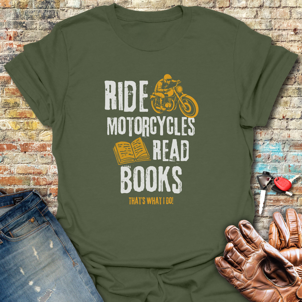 Read Books T-Shirt - Military Green