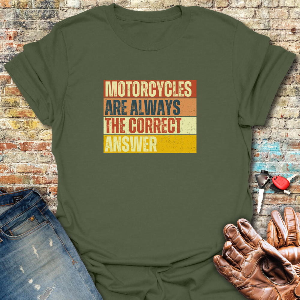 Correct Answer Block T-Shirt - Military Green