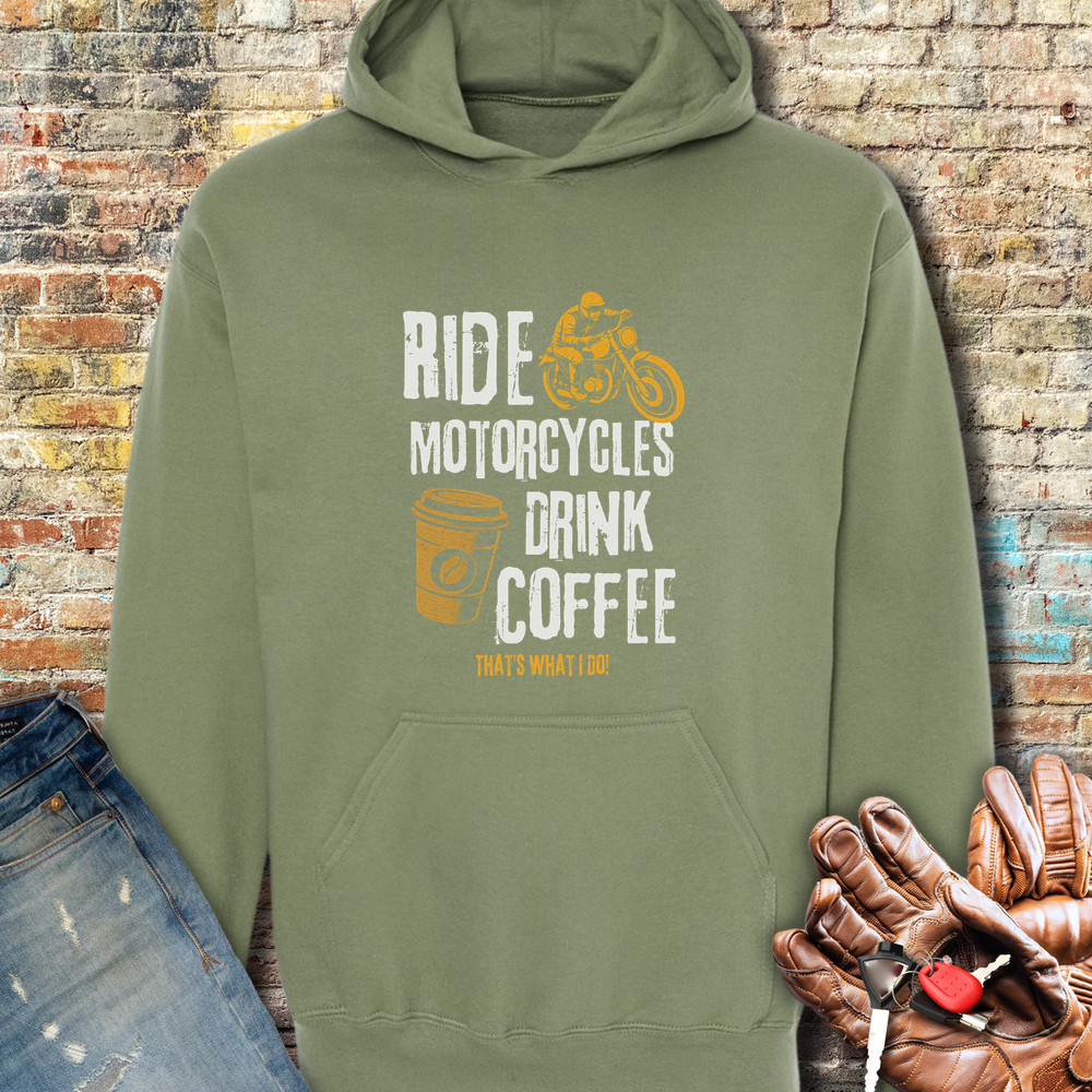 Drink Coffee Hoodie - Military Green