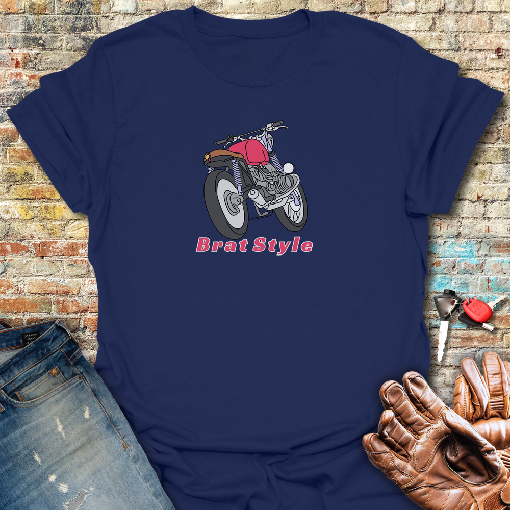 Brat Style Colour T-Shirt - Navy