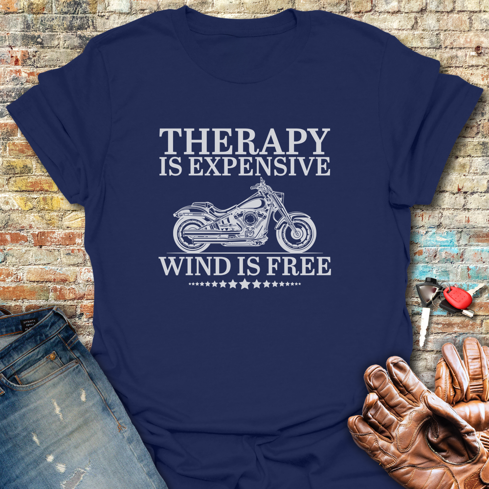 Wind Is Free T-Shirt - Navy