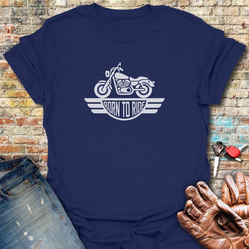 Born To Ride T-Shirt - Navy