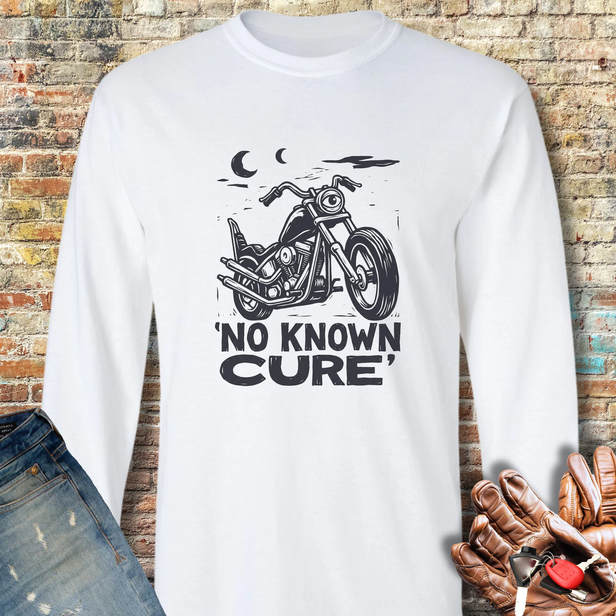 No Known Cure Long Sleeve T-Shirt - White