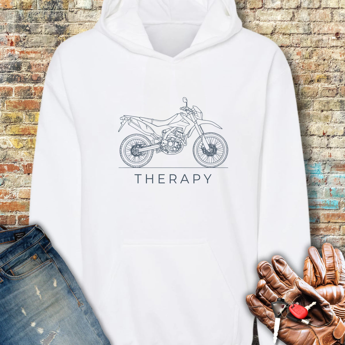 Off-Road Therapy Hoodie - White