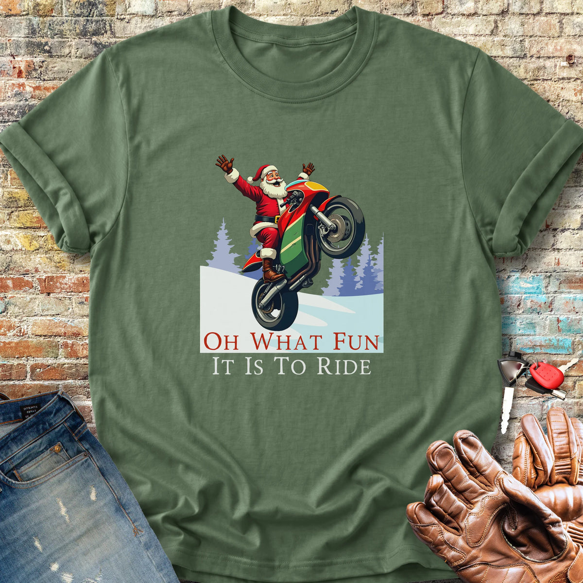 Oh What Fun Classic T-Shirt - Military Green