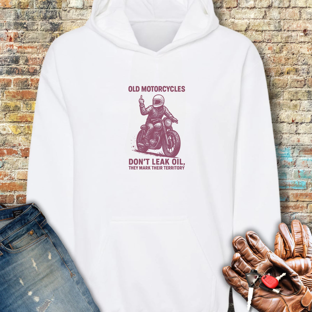 Oil Leak Hoodie - White