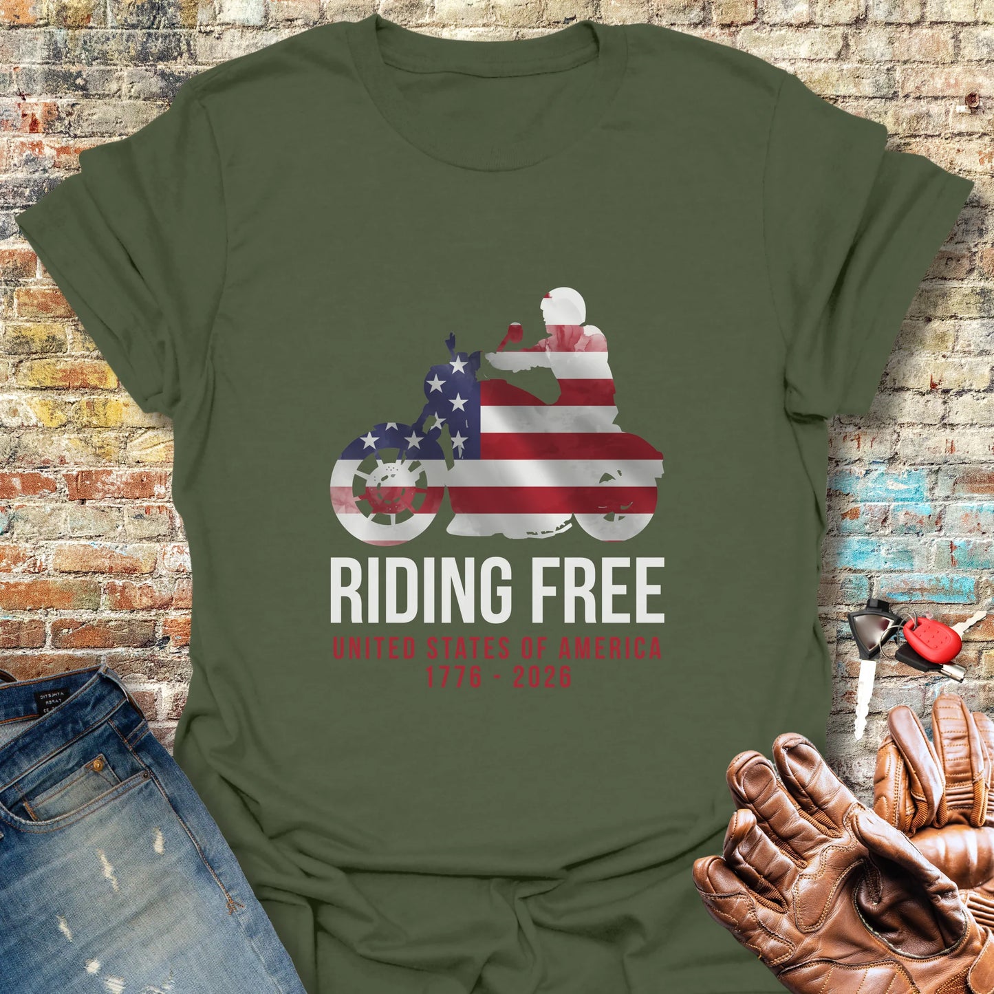 Old Glory 250th T-Shirt - Military Green