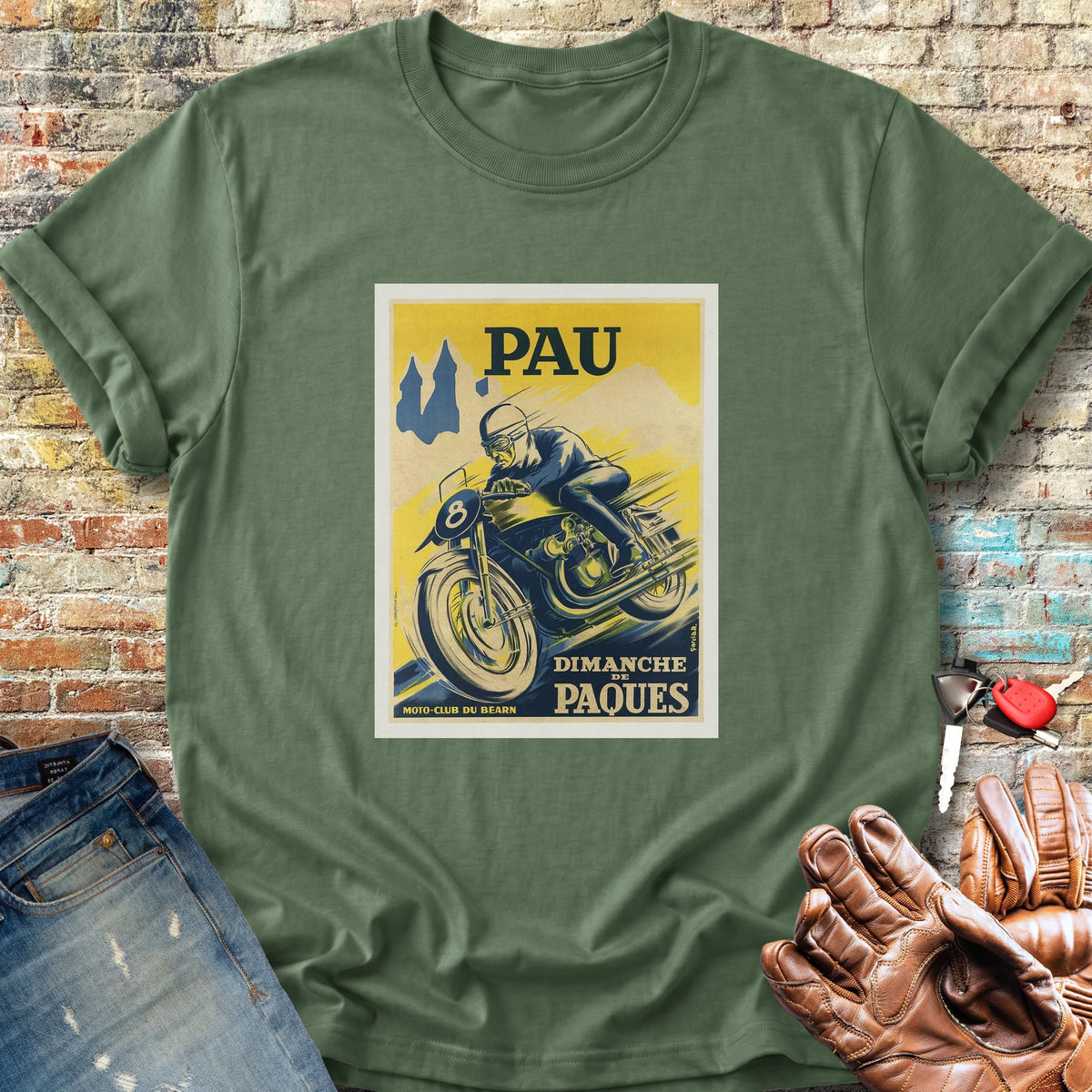 Pau Races Classic T-Shirt - Military Green