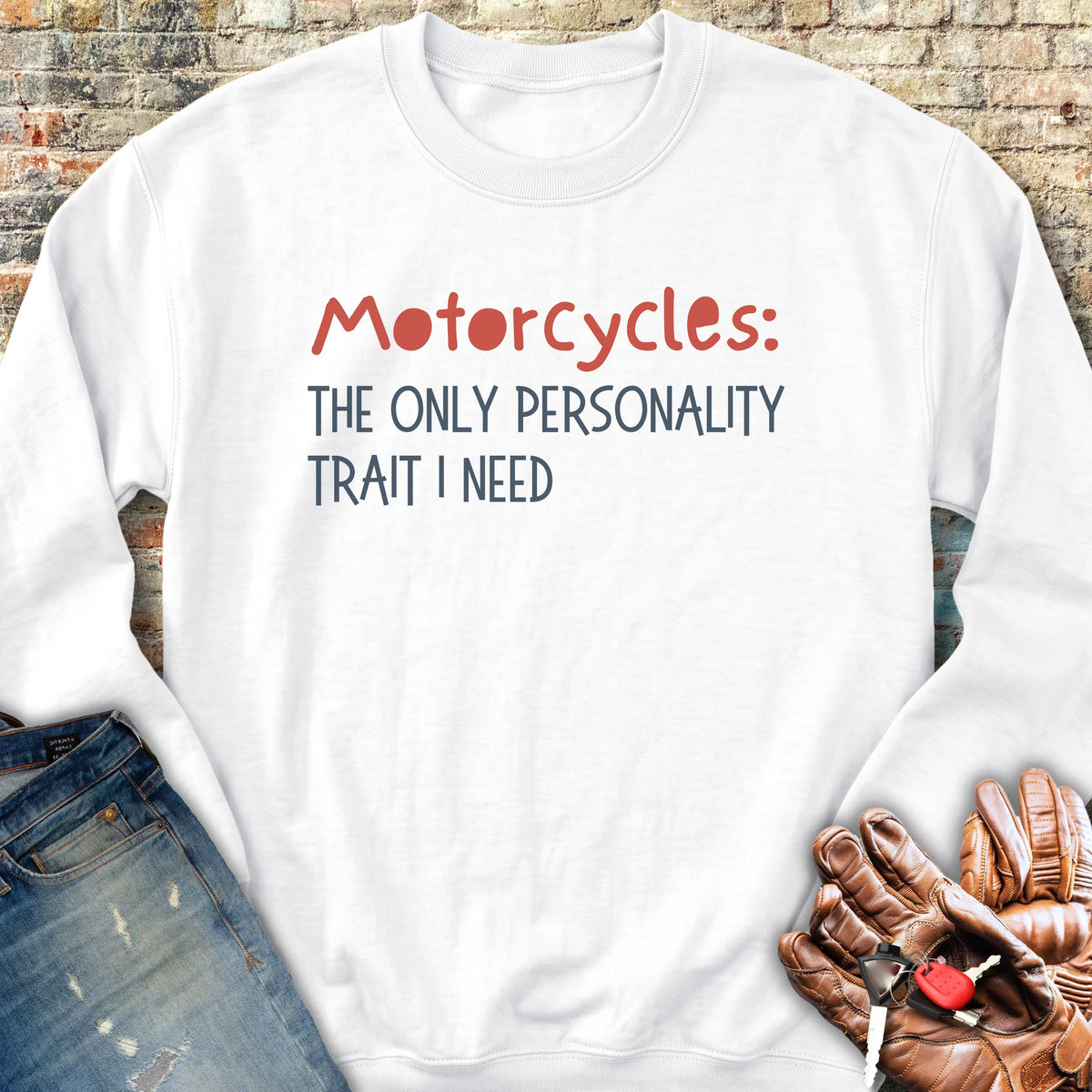 Personality Trait Sweatshirt - White