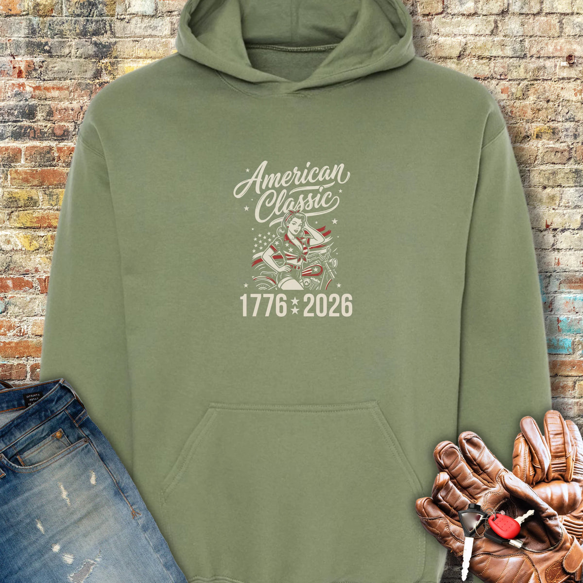Pinup 250 Hoodie - Military Green