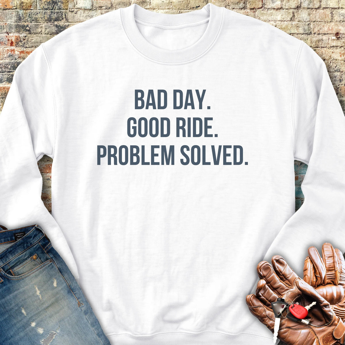 Problem Solved Sweatshirt - White