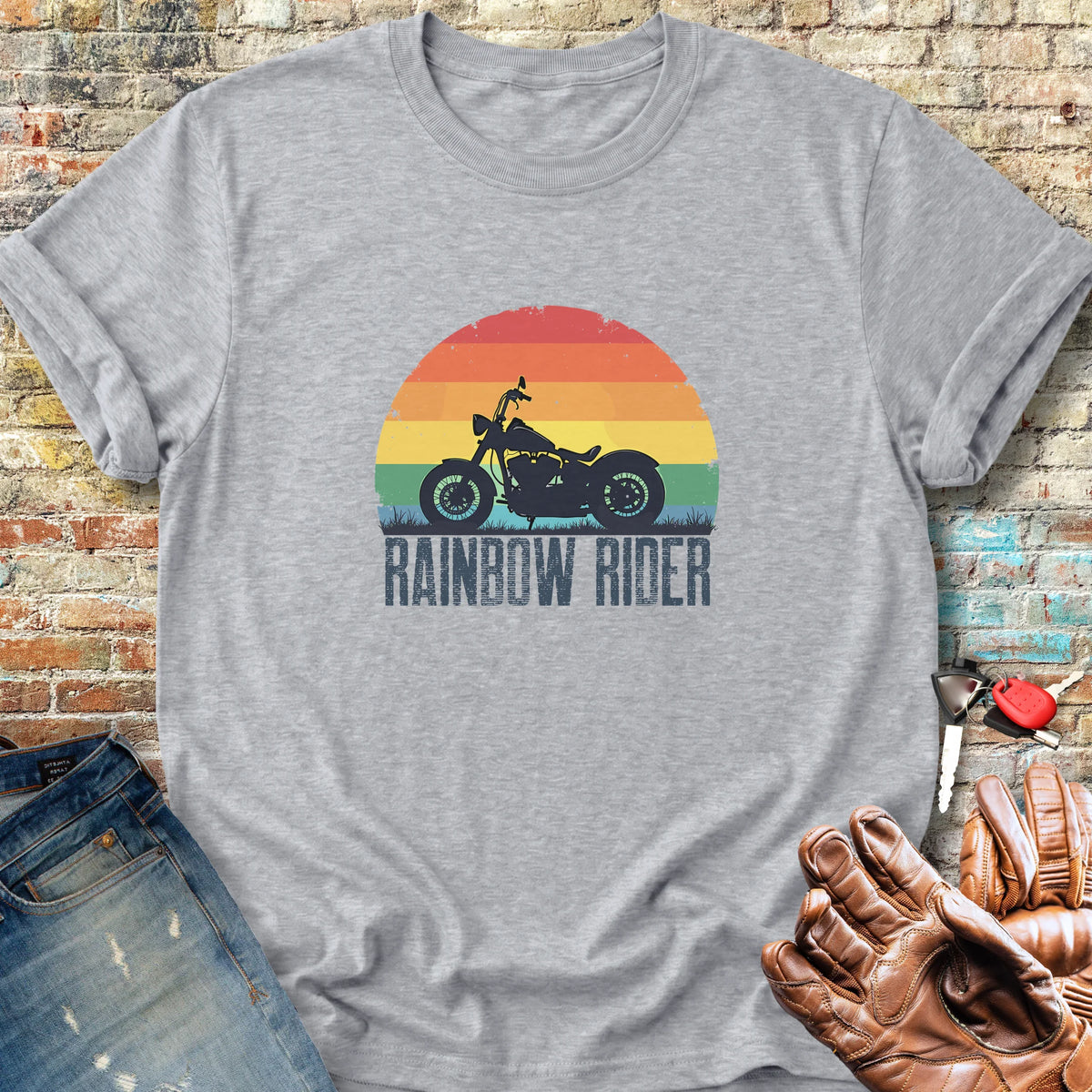 Rainbow Rider Classic T-Shirt - Sport Grey