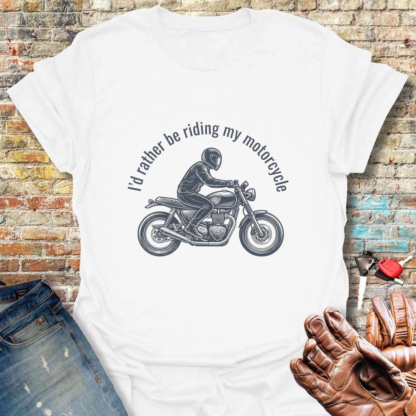 Rather Be Riding T-Shirt - White