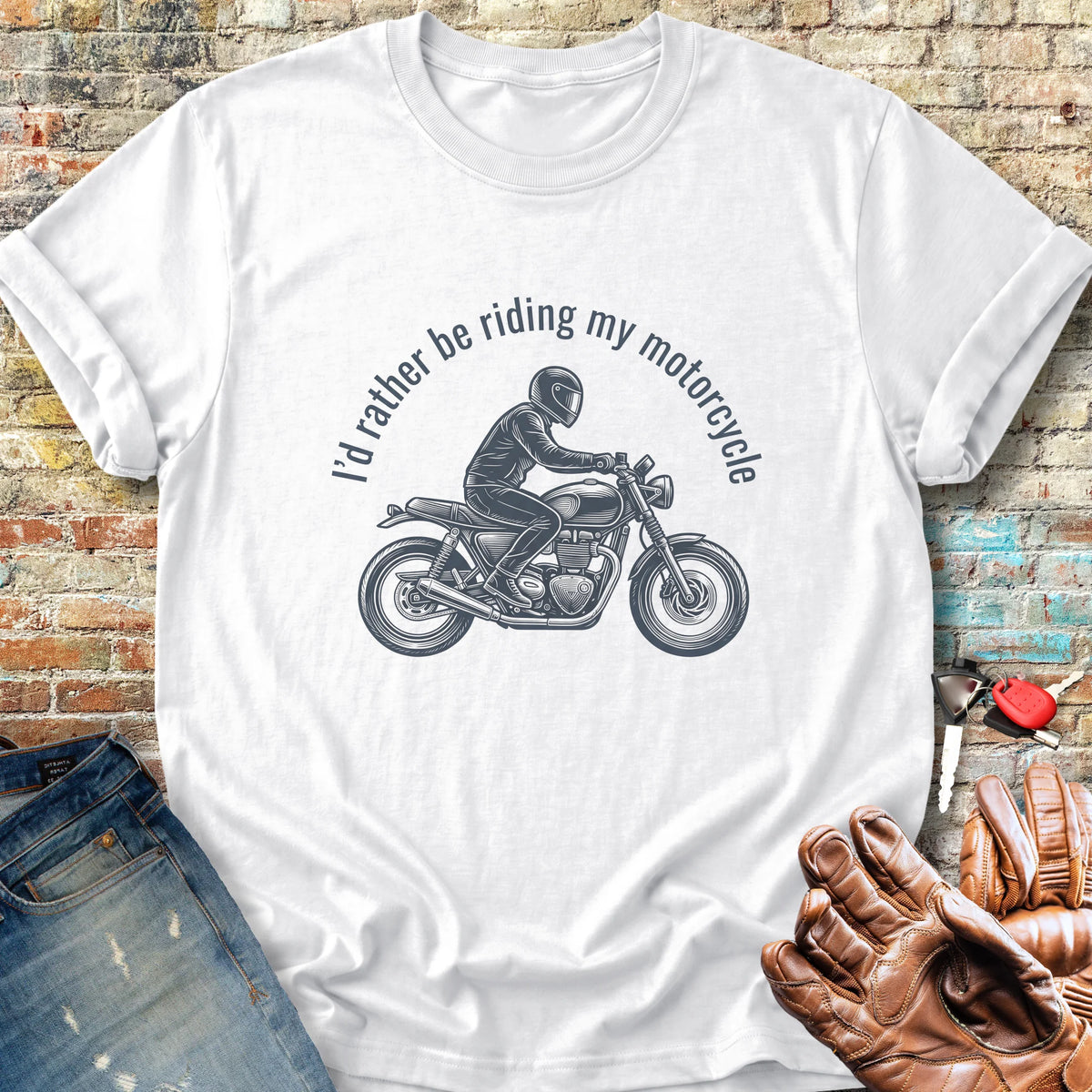 Rather Be Riding Classic T-Shirt - White
