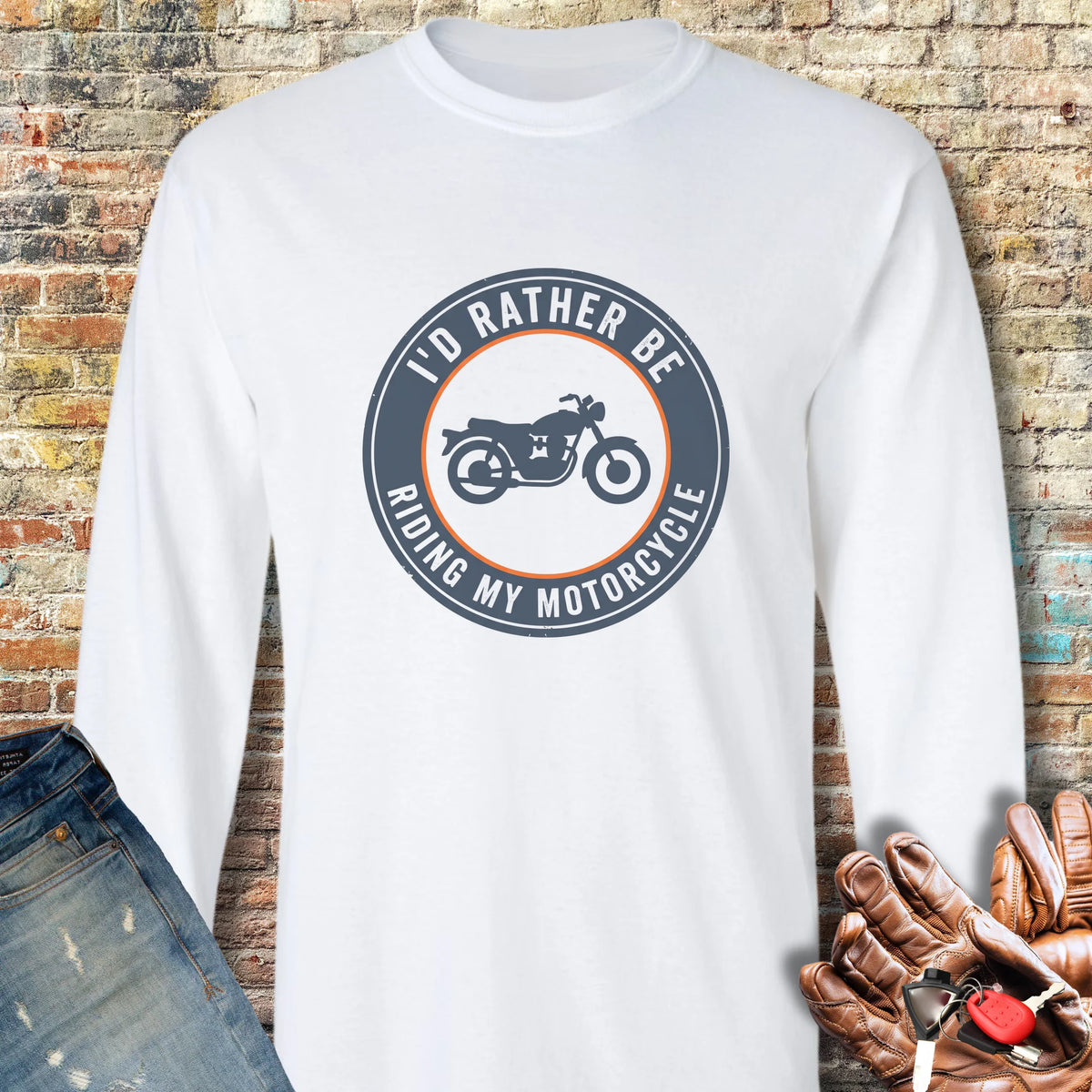 Rather Patch Long Sleeve T-Shirt - White