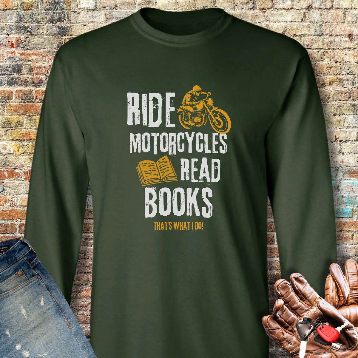 Read Books Long Sleeve T-Shirt - Forest Green