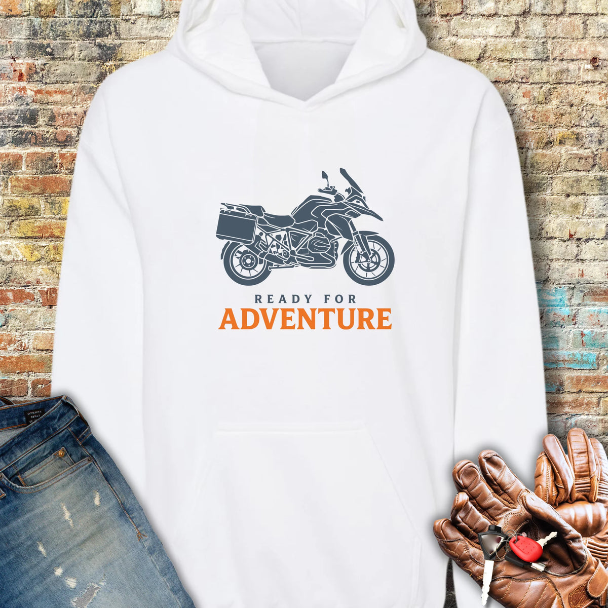 Ready For Adventure Hoodie - White