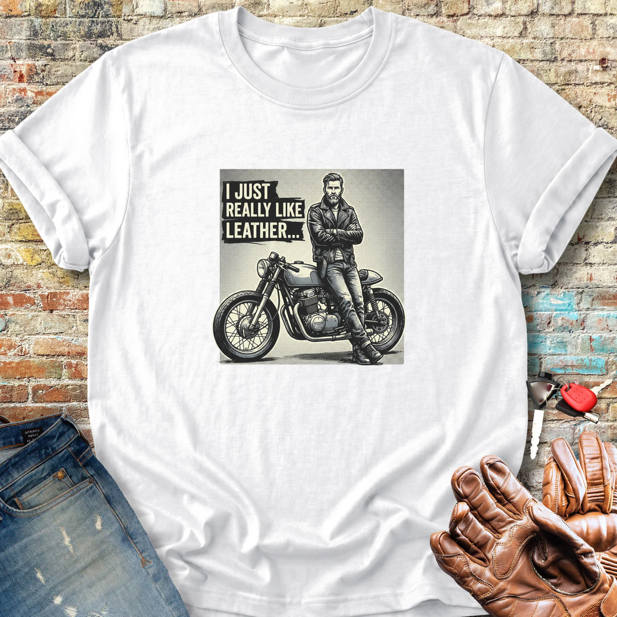Really Like Leather Classic T-Shirt - White