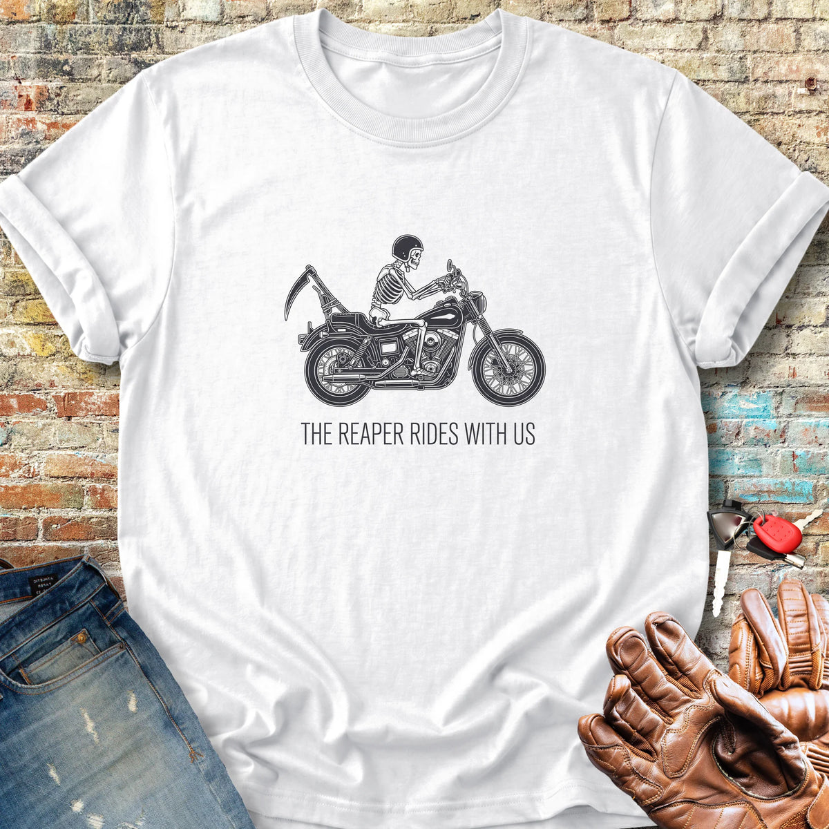 Reaper Rides Classic T-Shirt - White