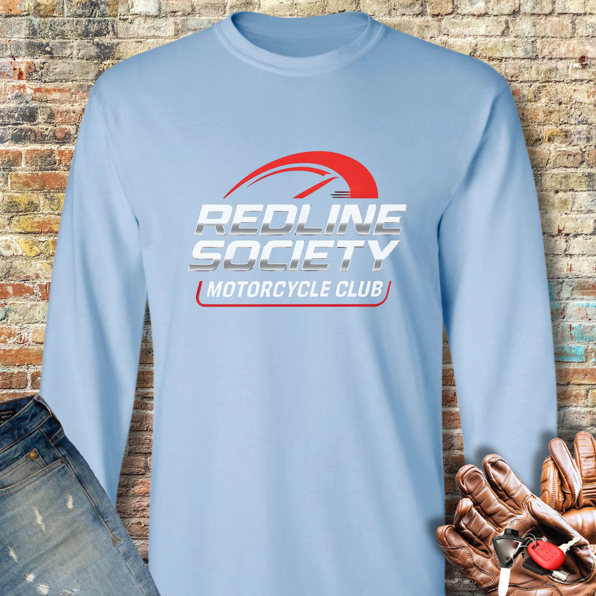 Redline Society Long Sleeve T-Shirt - Light Blue