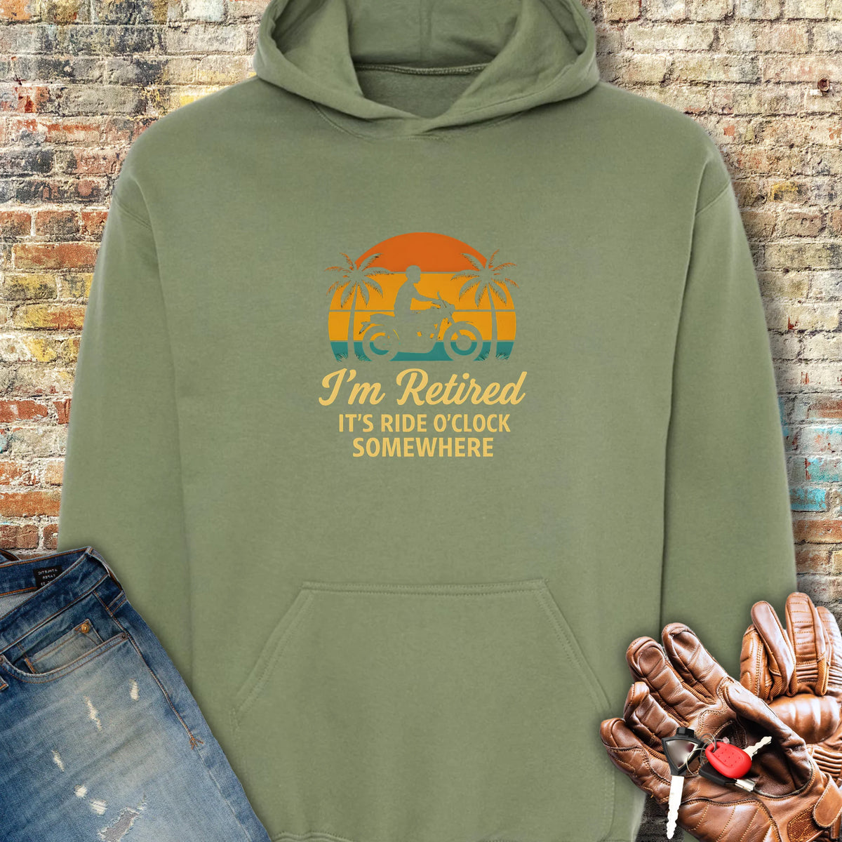 Retired o'Clock Hoodie - Military Green