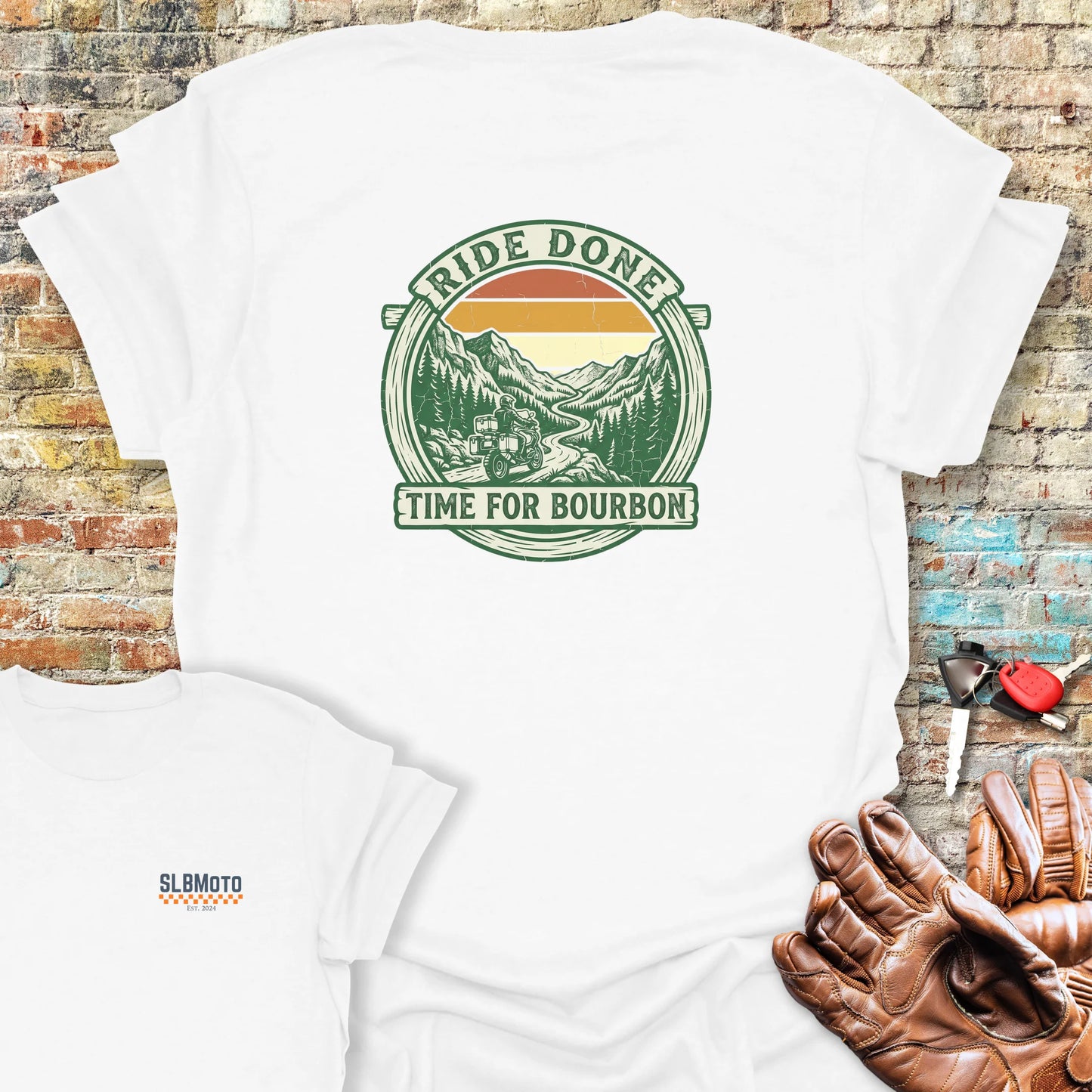 Ride Done Back Print T-Shirt - White