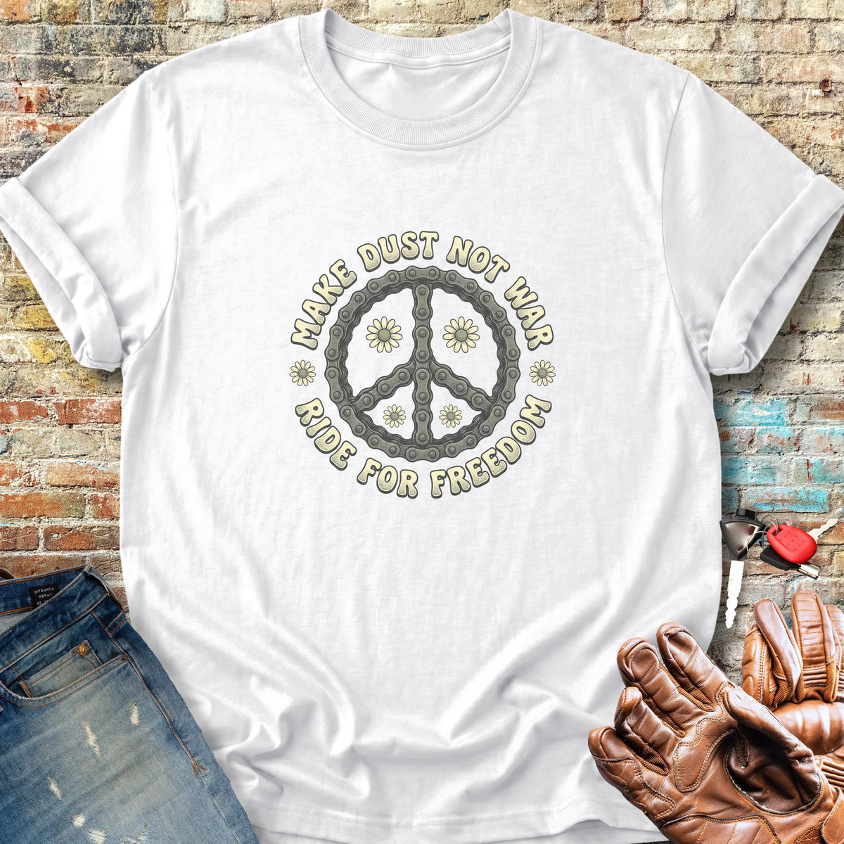 Ride For Freedom Classic T-Shirt - White