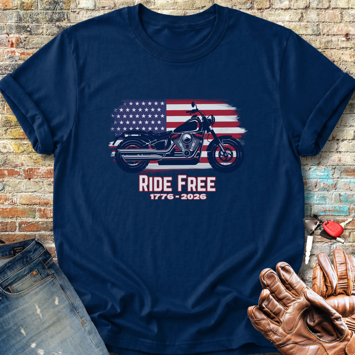 Ride Free USA - 250th Classic T-Shirt - Navy