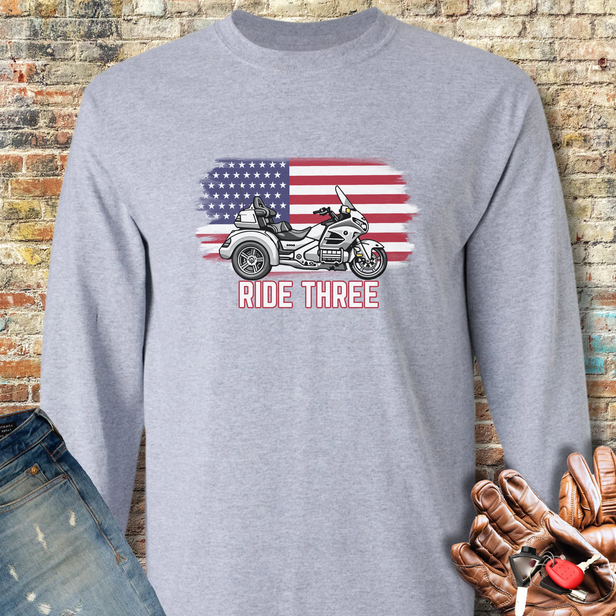 Ride Three Long Sleeve T-Shirt - Sport Grey