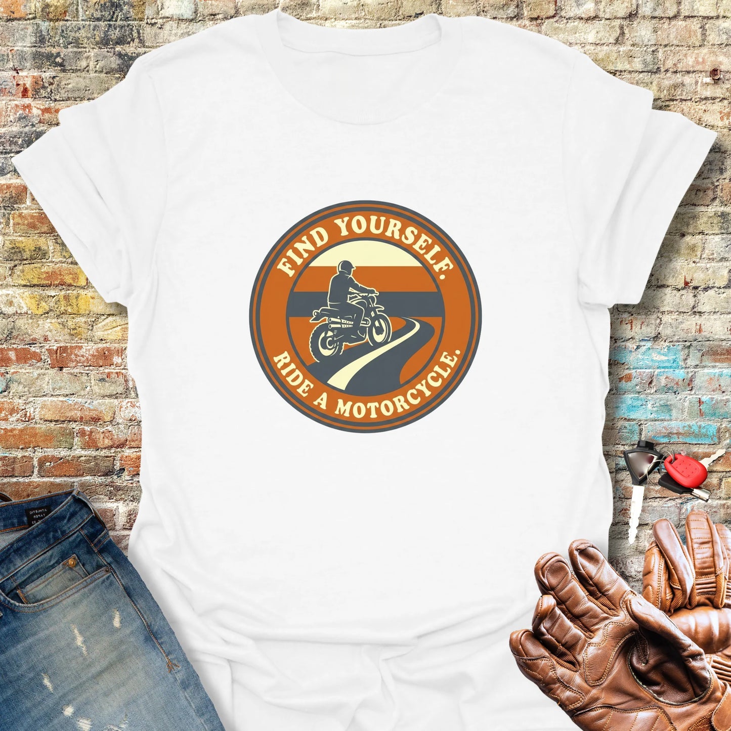 Ride a Motorcycle T-Shirt - White