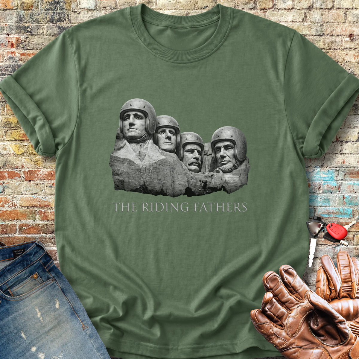 Riding Fathers Classic T-Shirt - Military Green