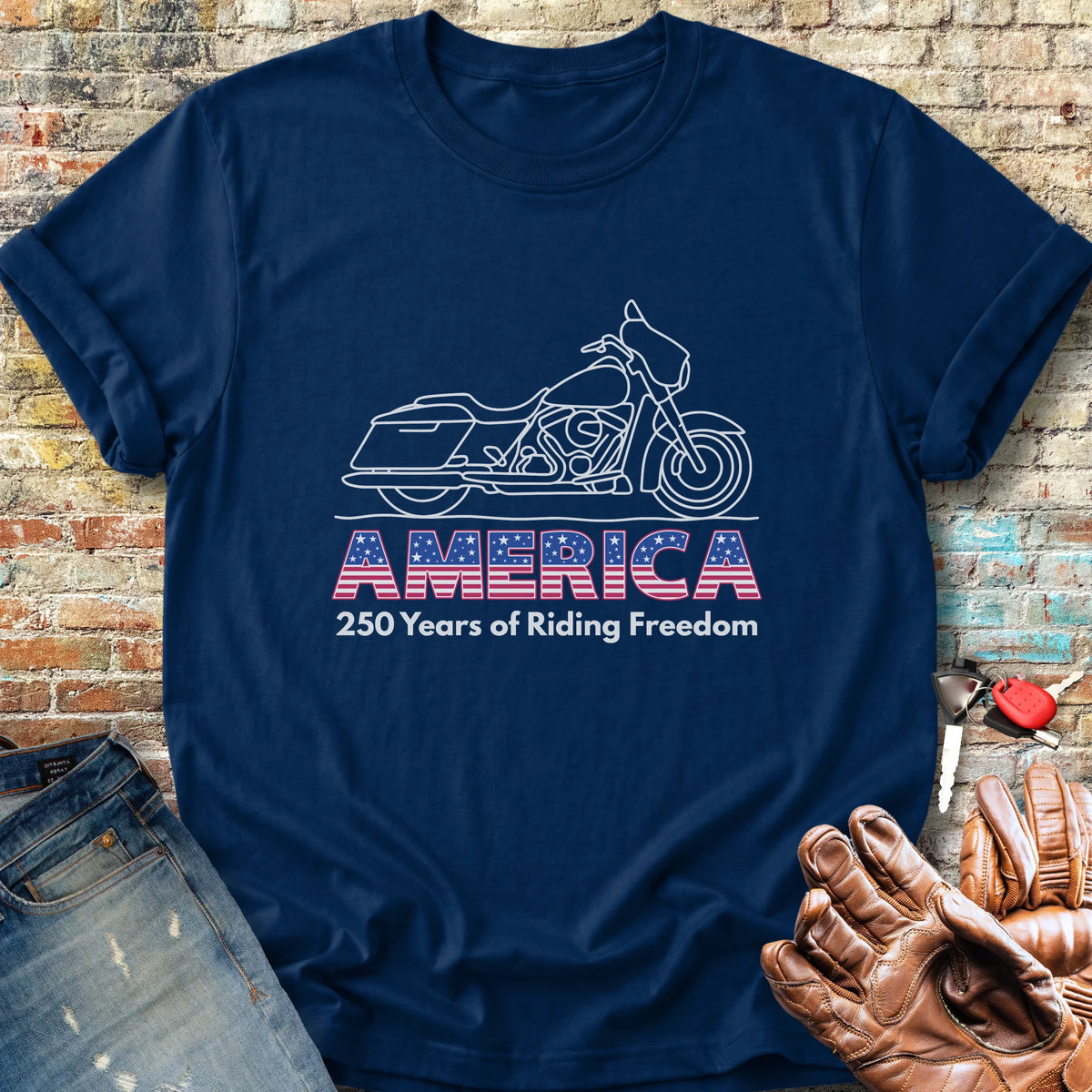 Riding Freedom 250 Classic T-Shirt - Navy