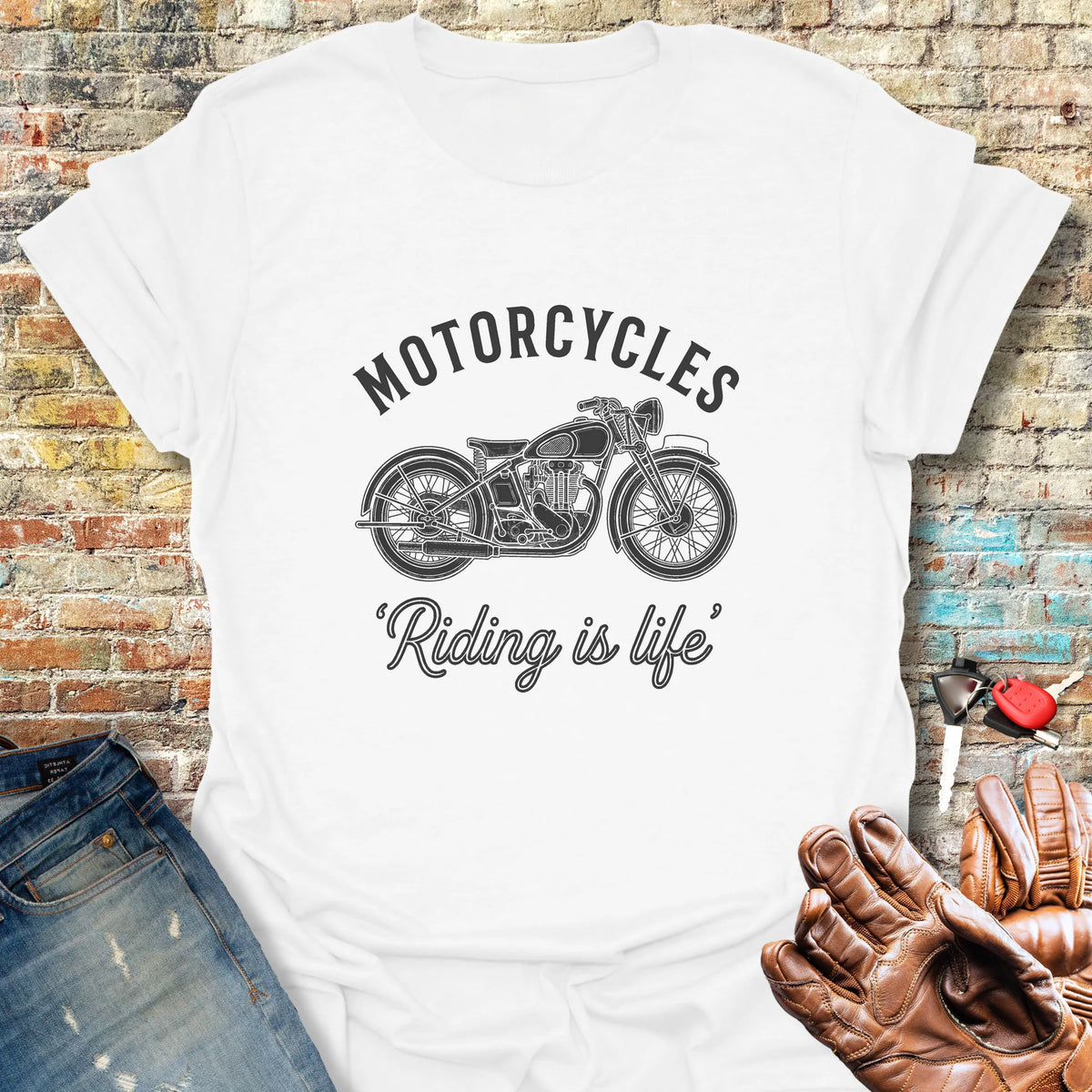 Riding Is Life T-Shirt - White