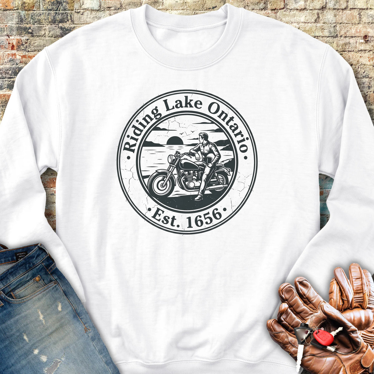 Riding Lake Ontario Sweatshirt - White