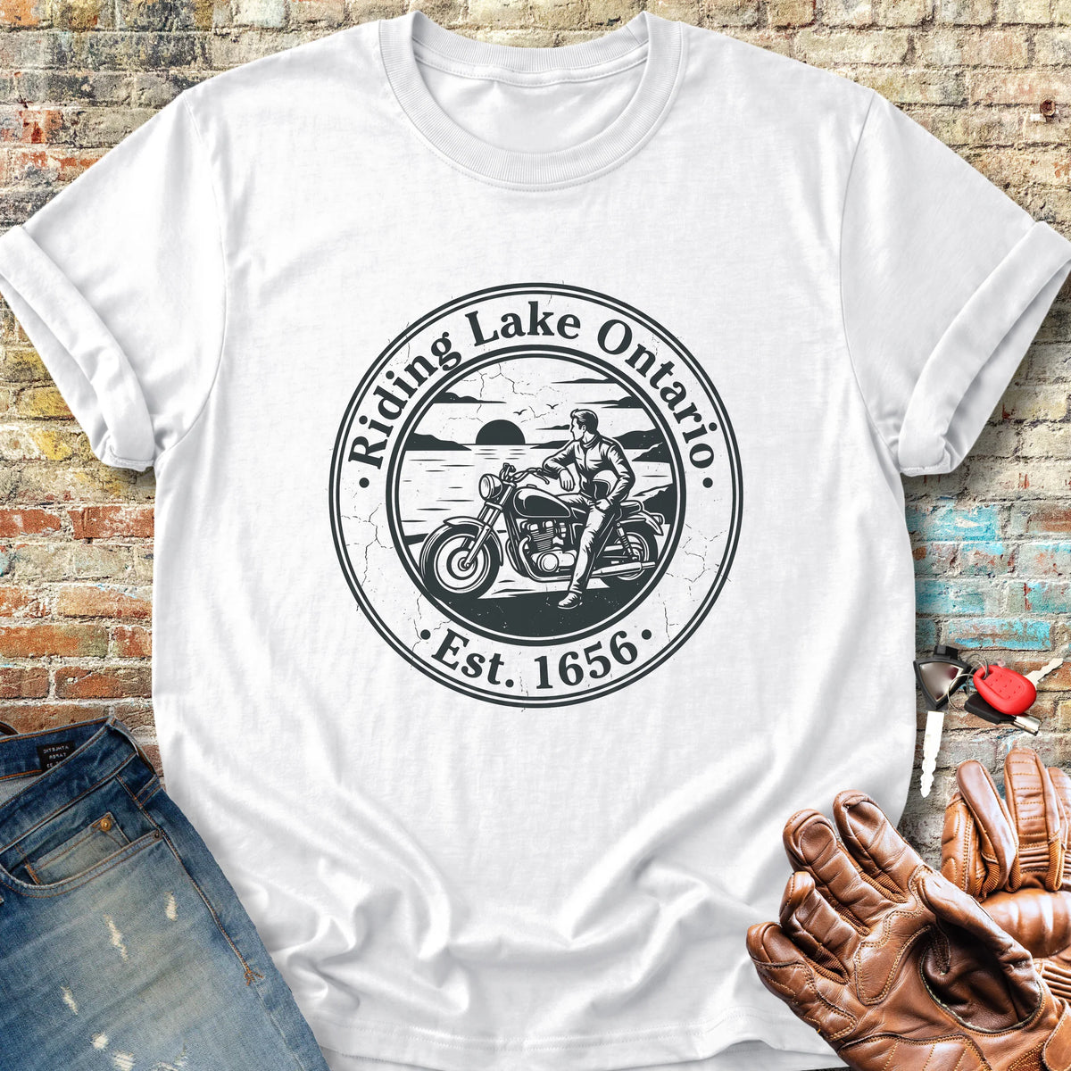 Riding Lake Ontario Classic T-Shirt - White