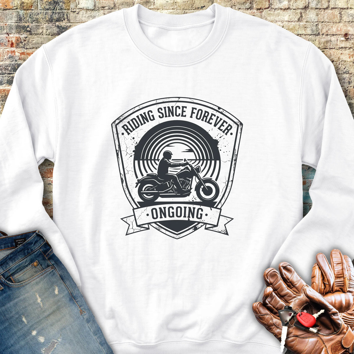Riding Since Forever Sweatshirt - White