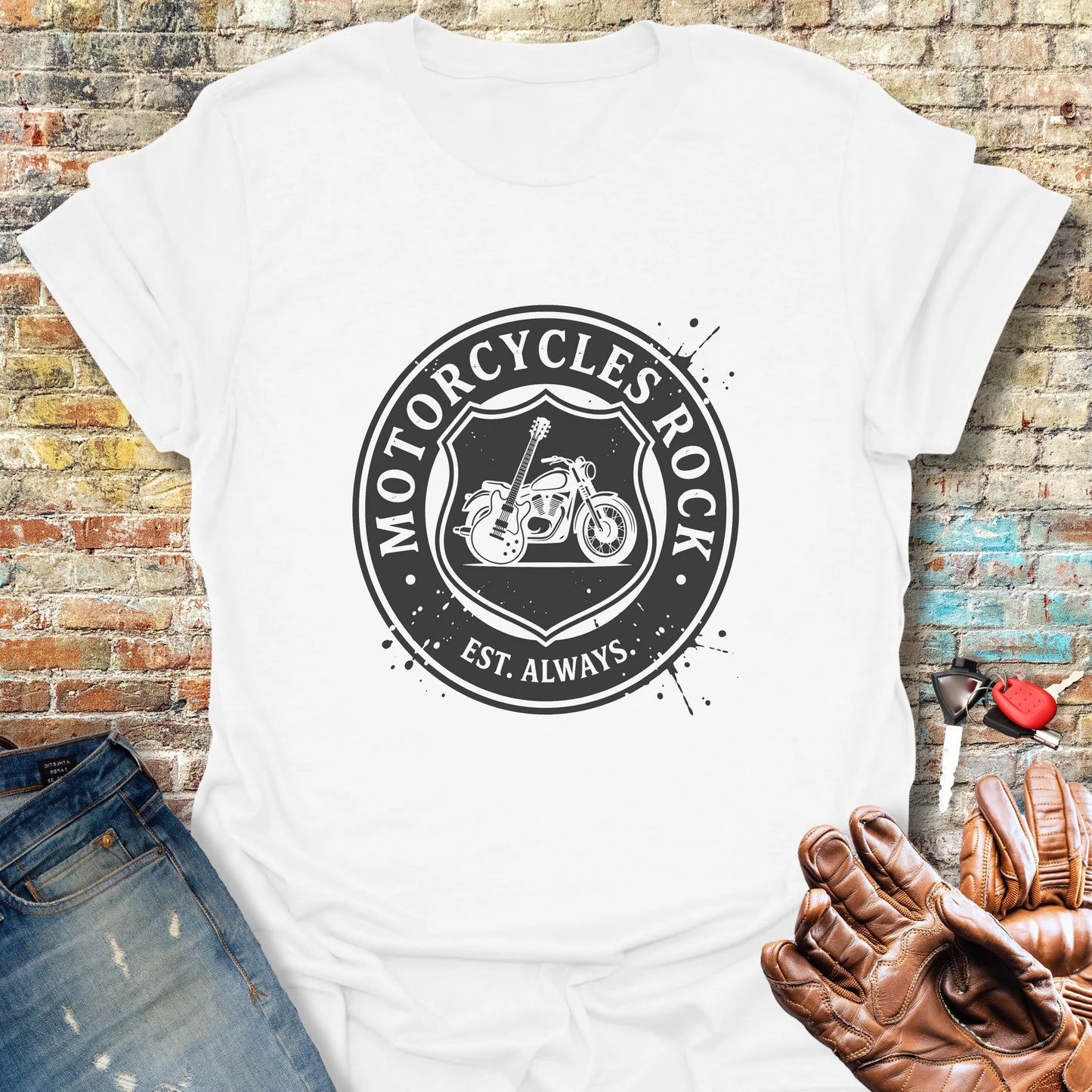 Rock Badge T-Shirt - White