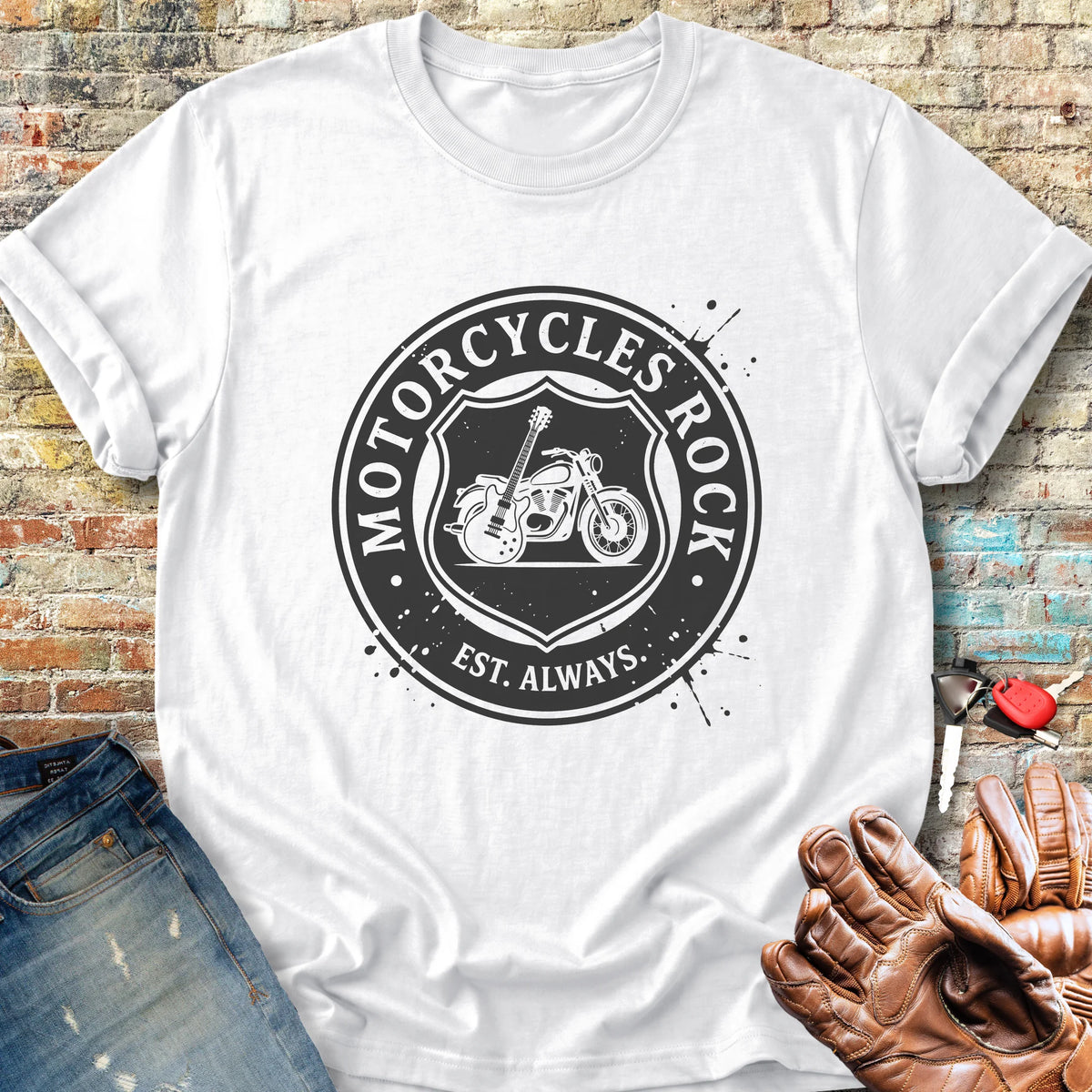 Rock Badge Classic T-Shirt - White